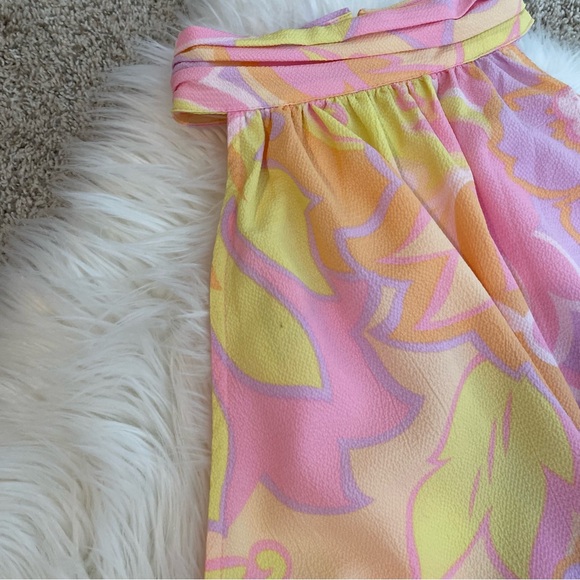 ASOS Retro Floral Halter Belted Mod Maxi Dress - Picture 15 of 16